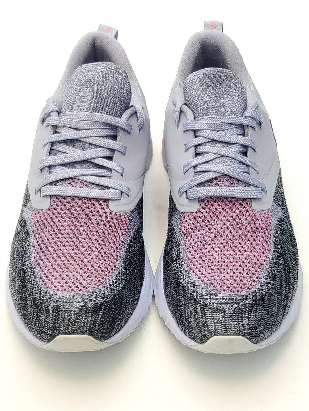 Nike Odyssey React Flyknit 2 Running Shoes Lavender Gray Pink Athletic Womens 10
